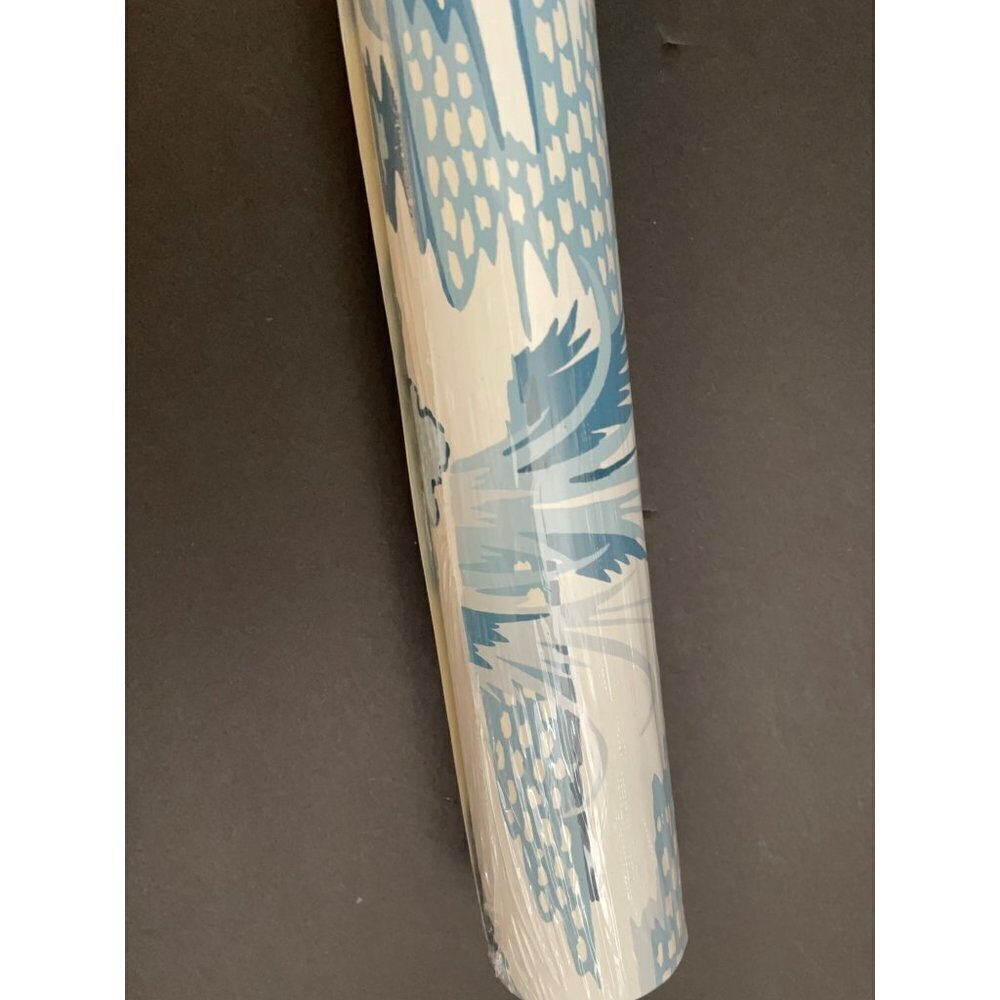 Anthropologie Joy De Vie Blue Toile Wallpaper NEW Roll - Picture 7 of 11